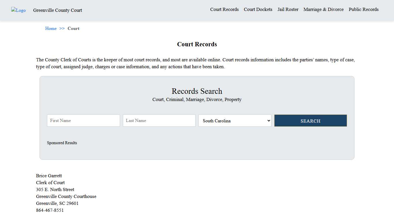 Court Records Greenville County Court