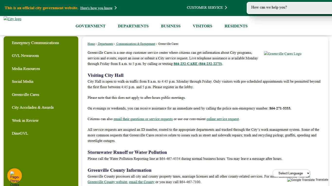 Greenville Cares Greenville, SC - Official Website